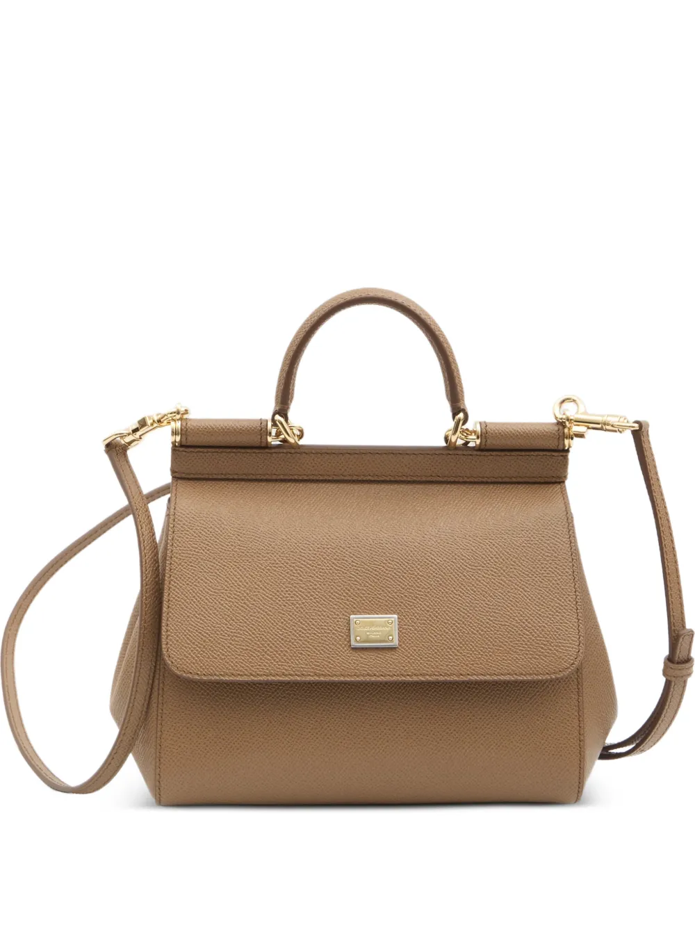 Dolce & Gabbana small Sicily leather tote bag - Marrone