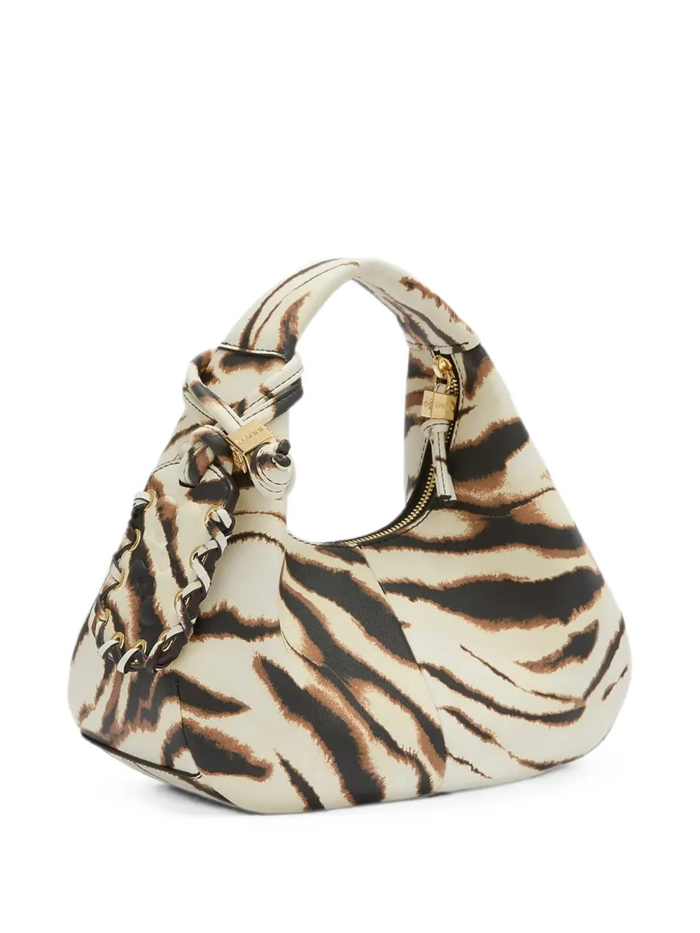 GANNI zebra-print shoulder bag - Toni neutri
