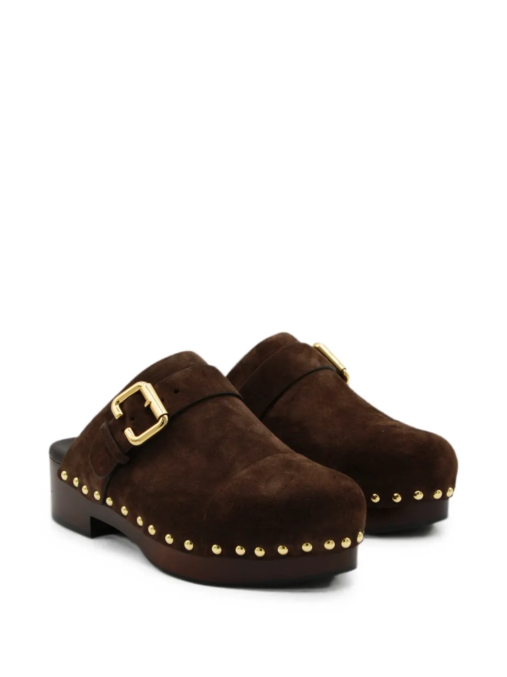 Chloé buckle-strap studded sandals Bruin