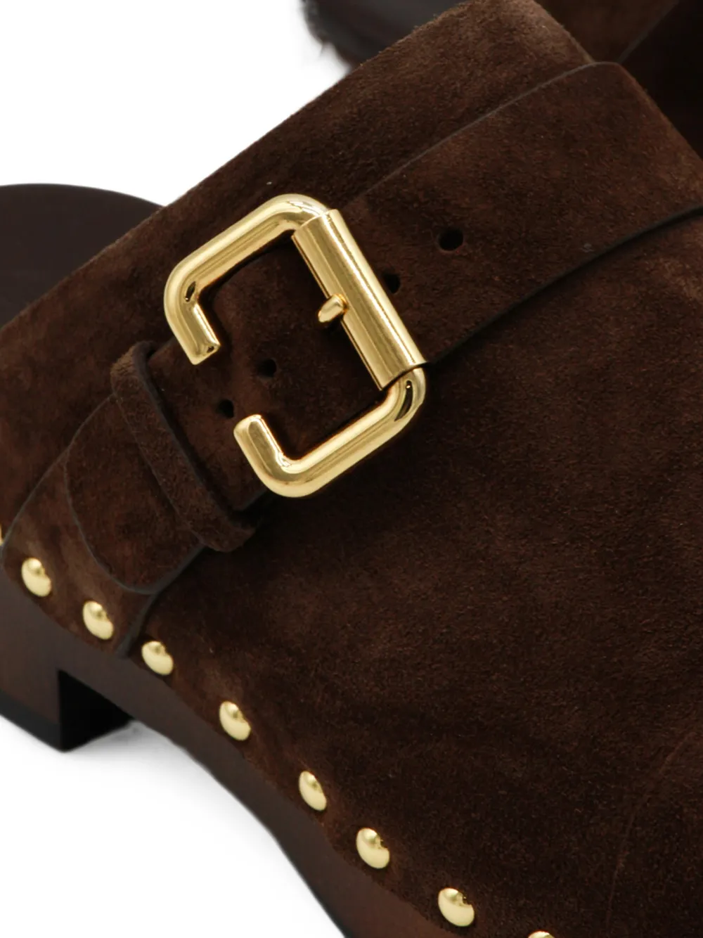 Chloé buckle-strap studded sandals Bruin