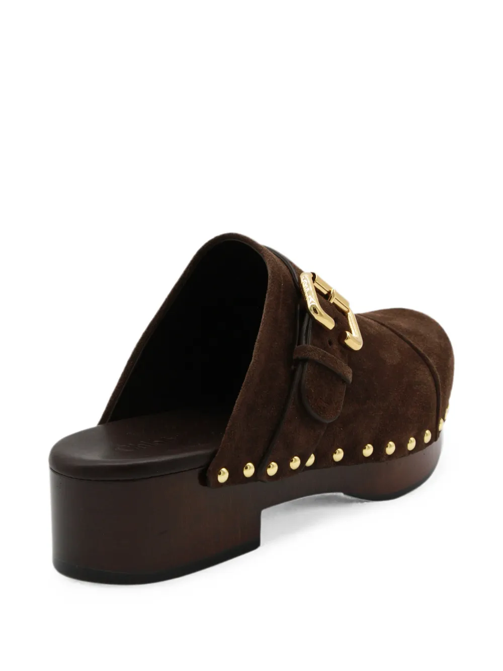 Chloé buckle-strap studded sandals Bruin