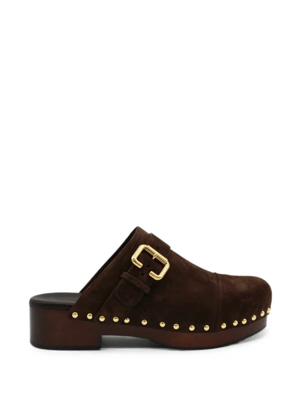 Chloé buckle-strap studded sandals Bruin