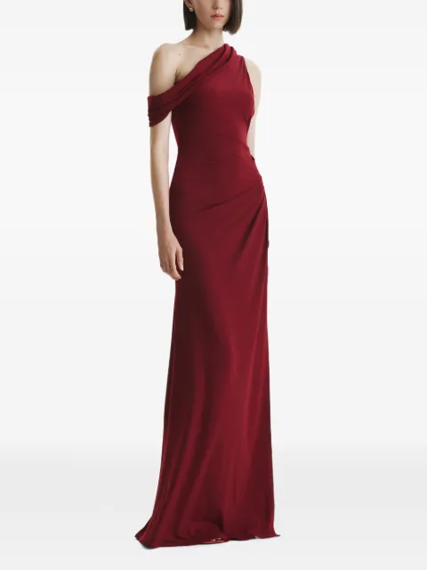2310 STUDIO one-shoulder draped maxi dress