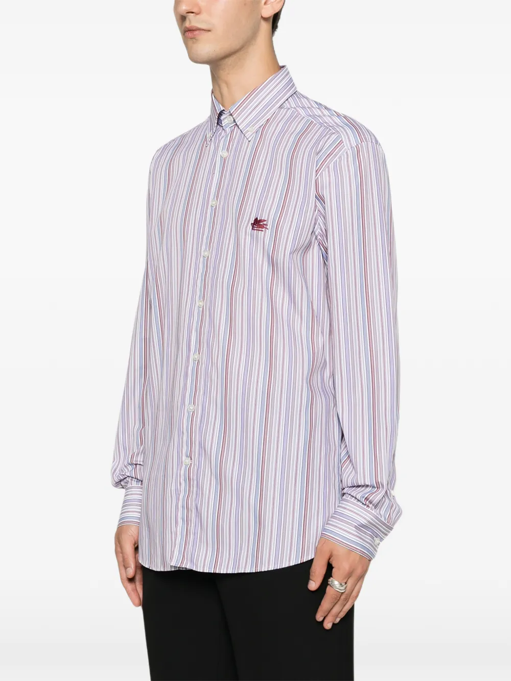 ETRO Overhemd met geborduurd logo Wit