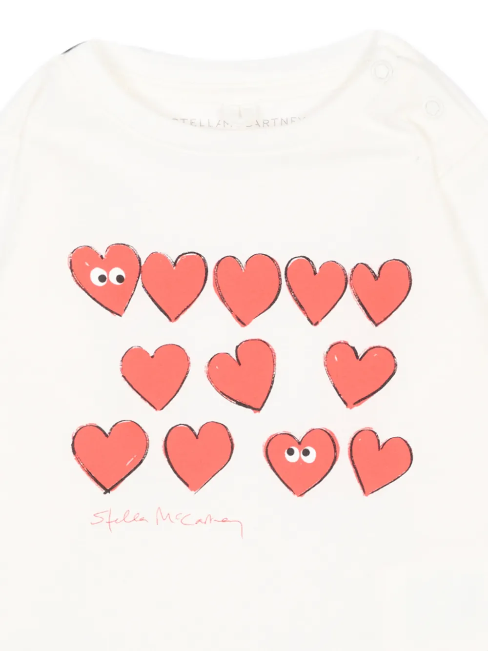 Stella McCartney Kids T-shirt met hartprint Wit