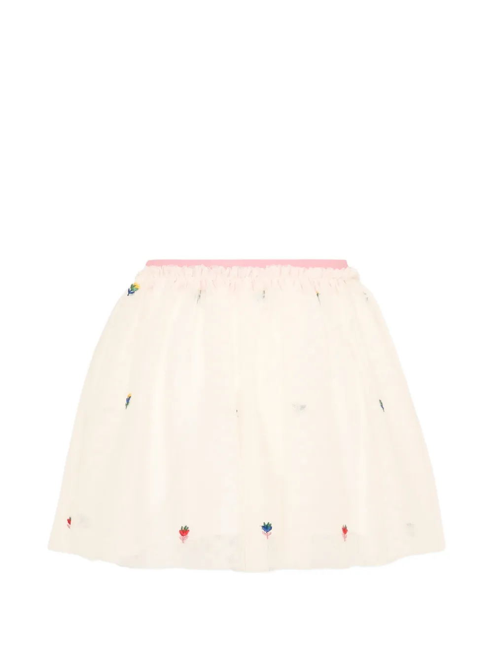 Stella McCartney Kids Rok met bloemen borduursel Beige