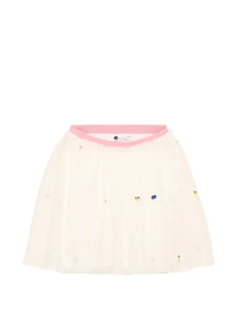 Stella McCartney Kids floral-embroidered tulle skirt