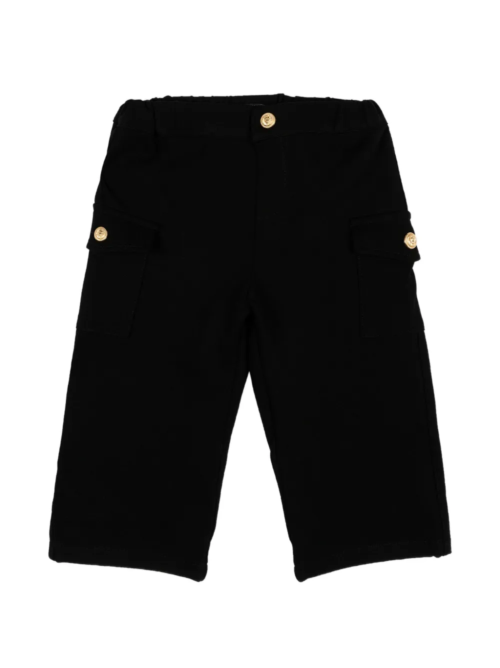 Balmain Kids logo-button cargo pants - Nero