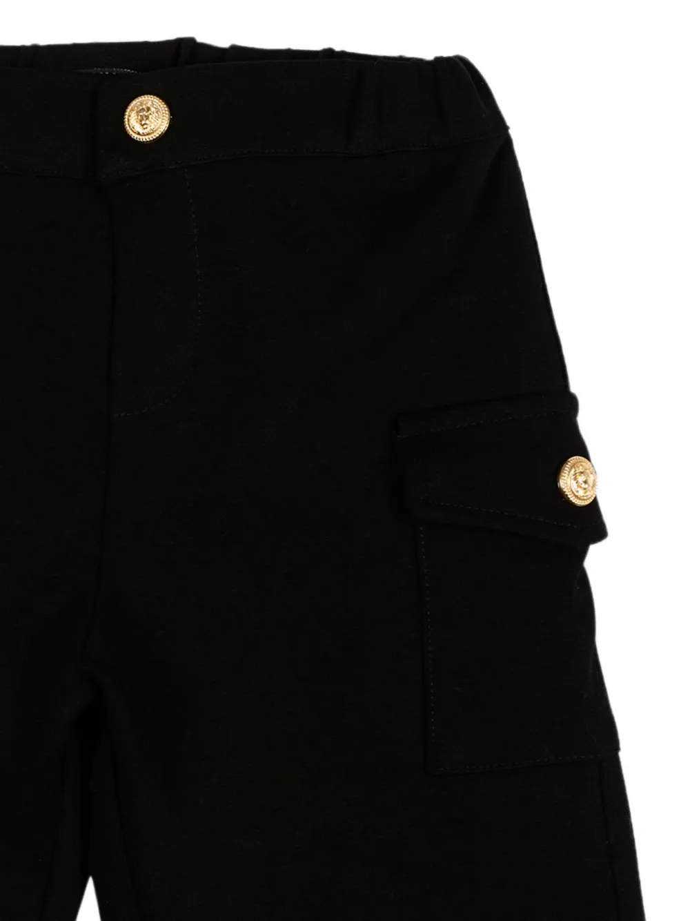  Balmain Kids Logo-button Cargo Pants - Negro 