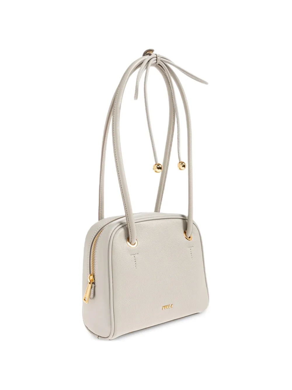 Furla Poppy schoudertas van bewerkt leer Grijs
