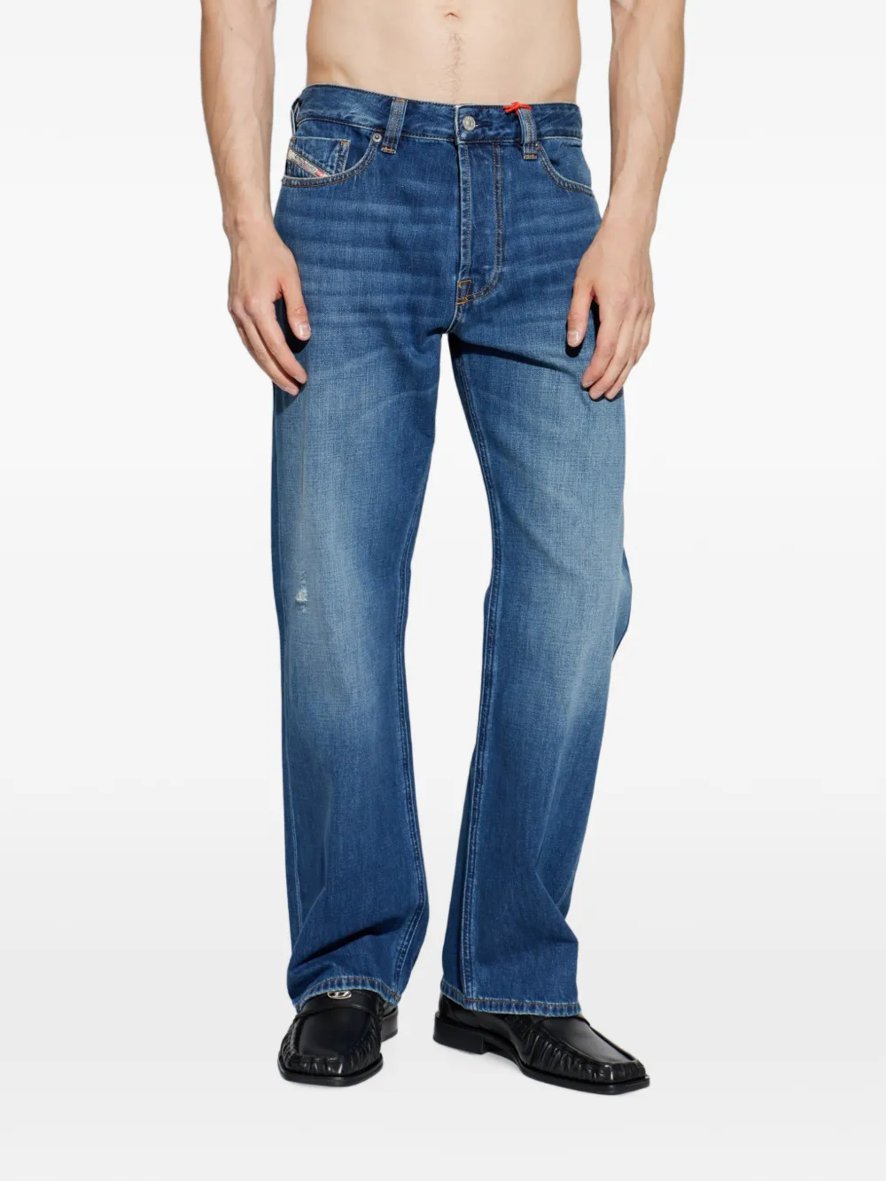 Diesel 1980 D-Eeper gerafelde jeans Blauw