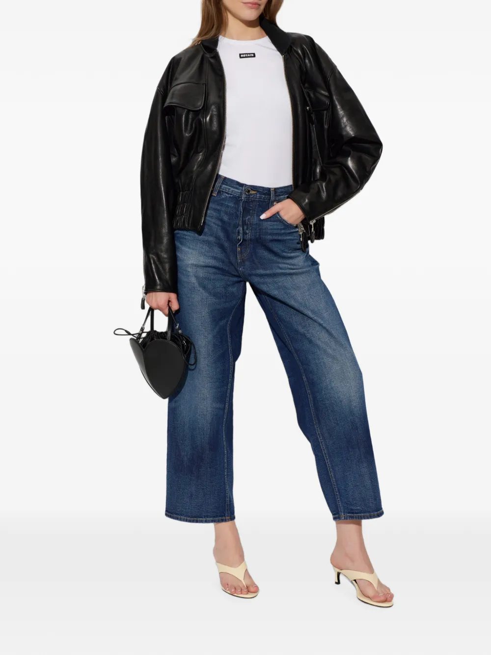 Haikure Betty jeans met whisker-effect Blauw