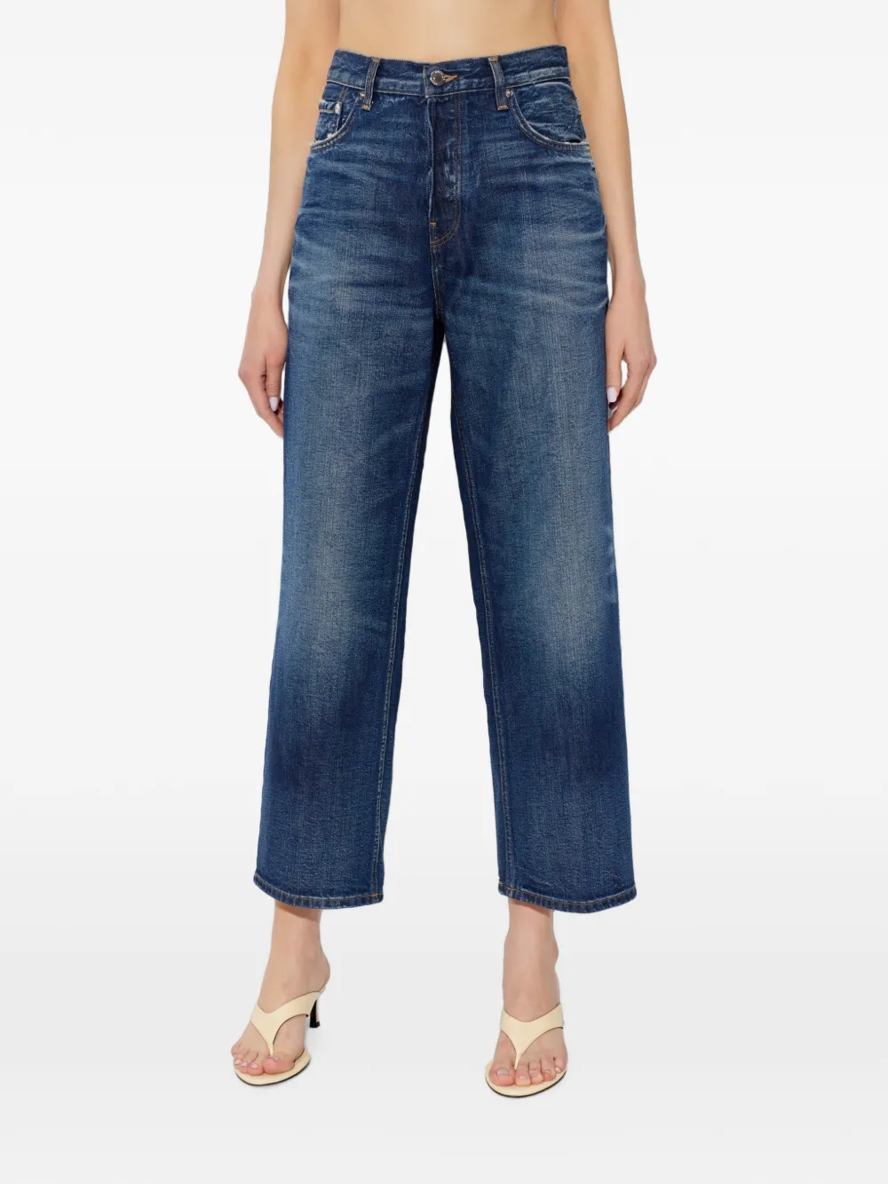 Haikure Betty jeans met whisker-effect Blauw