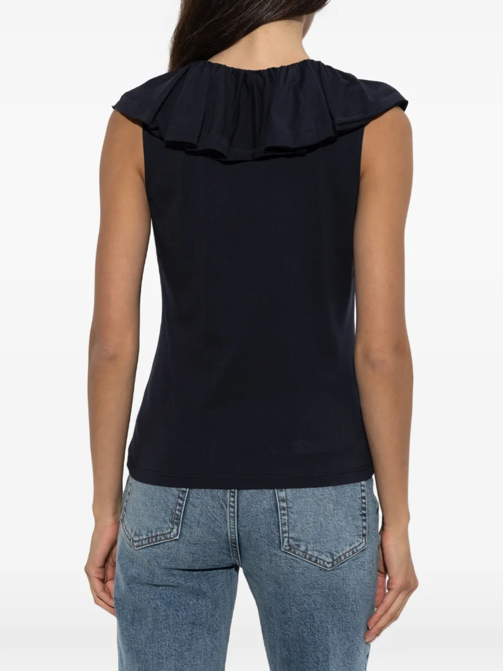 Ulla Johnson Elsie blouse met ruches Blauw