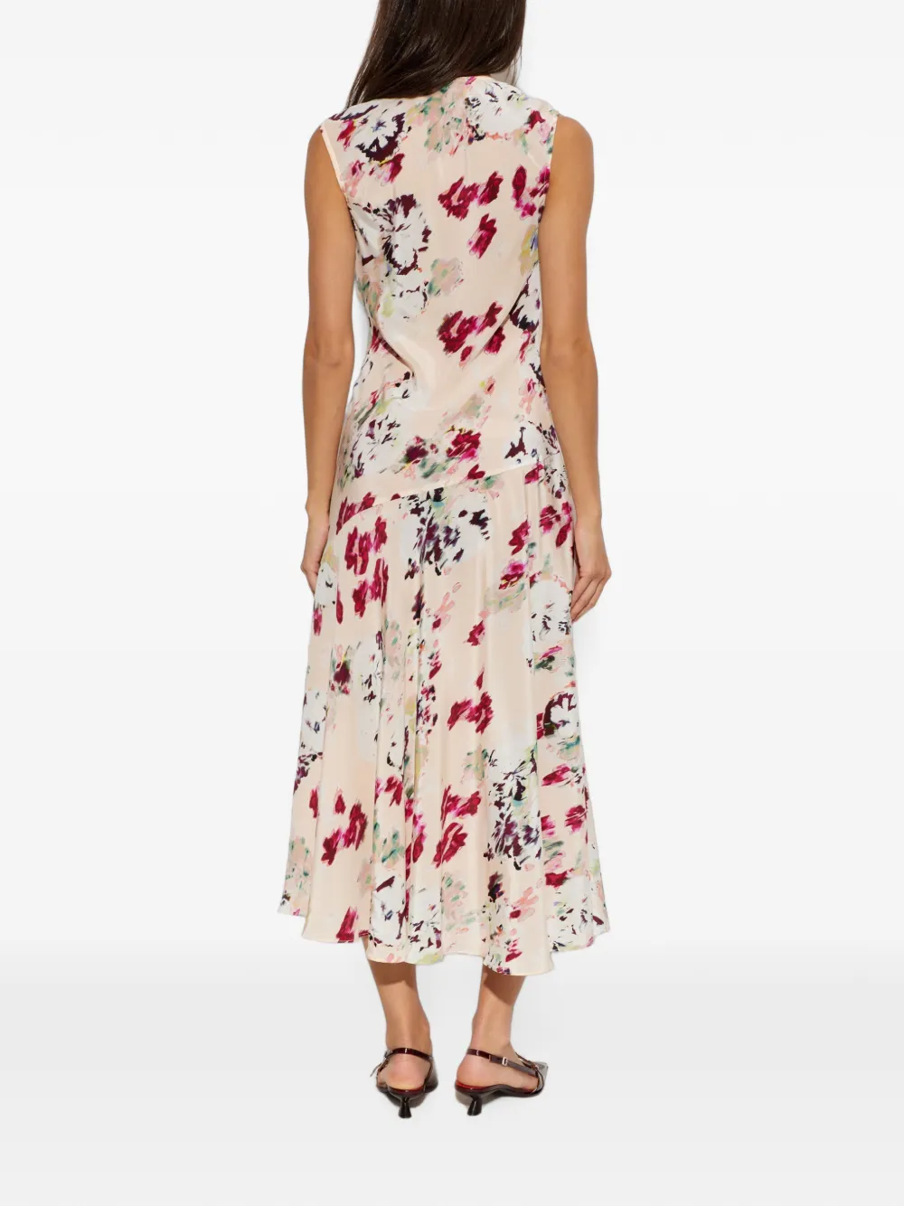 Ulla Johnson Midi-jurk met bloemenprint Beige