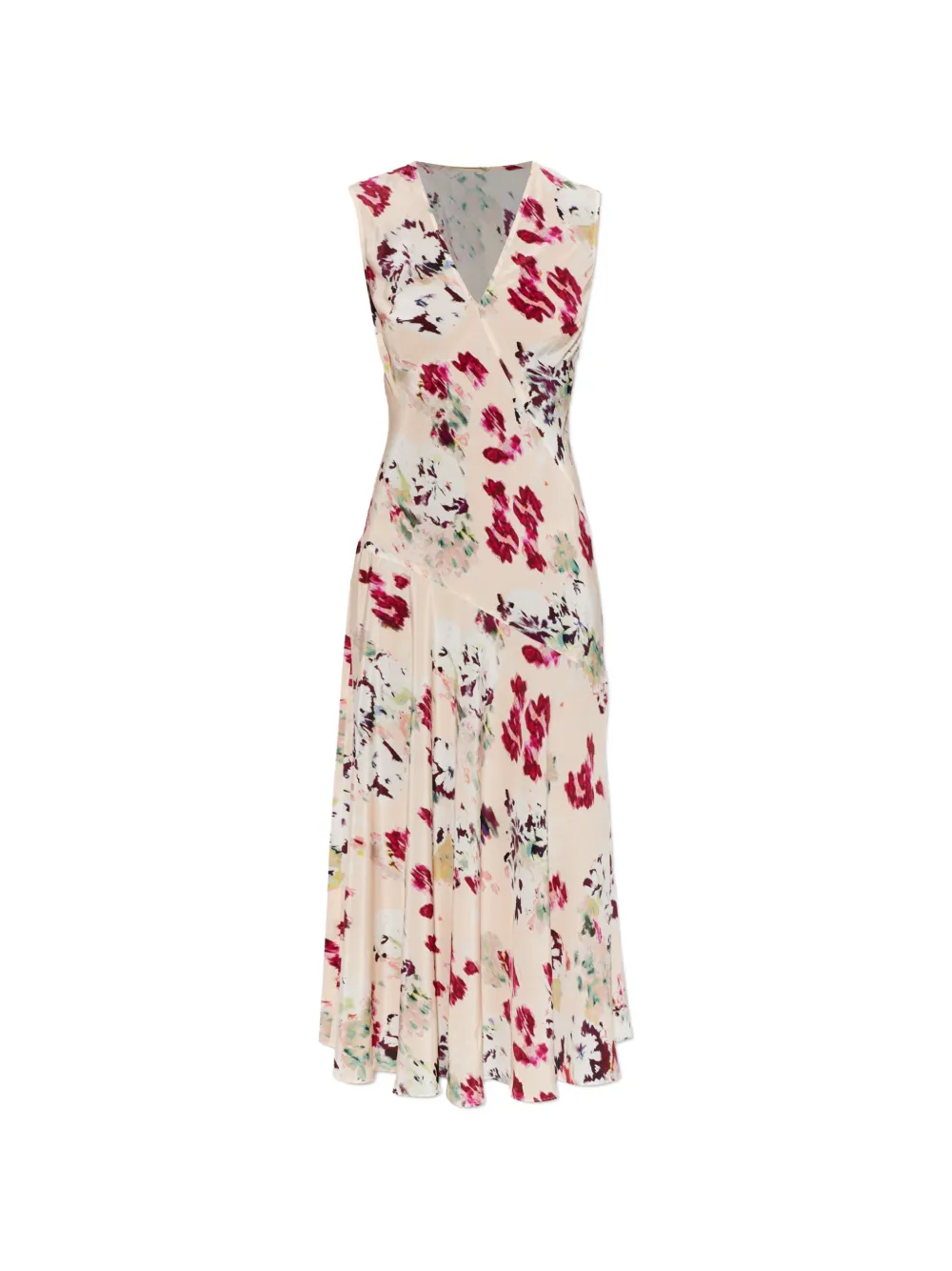 Ulla Johnson floral-print V-neck midi dress - Toni neutri
