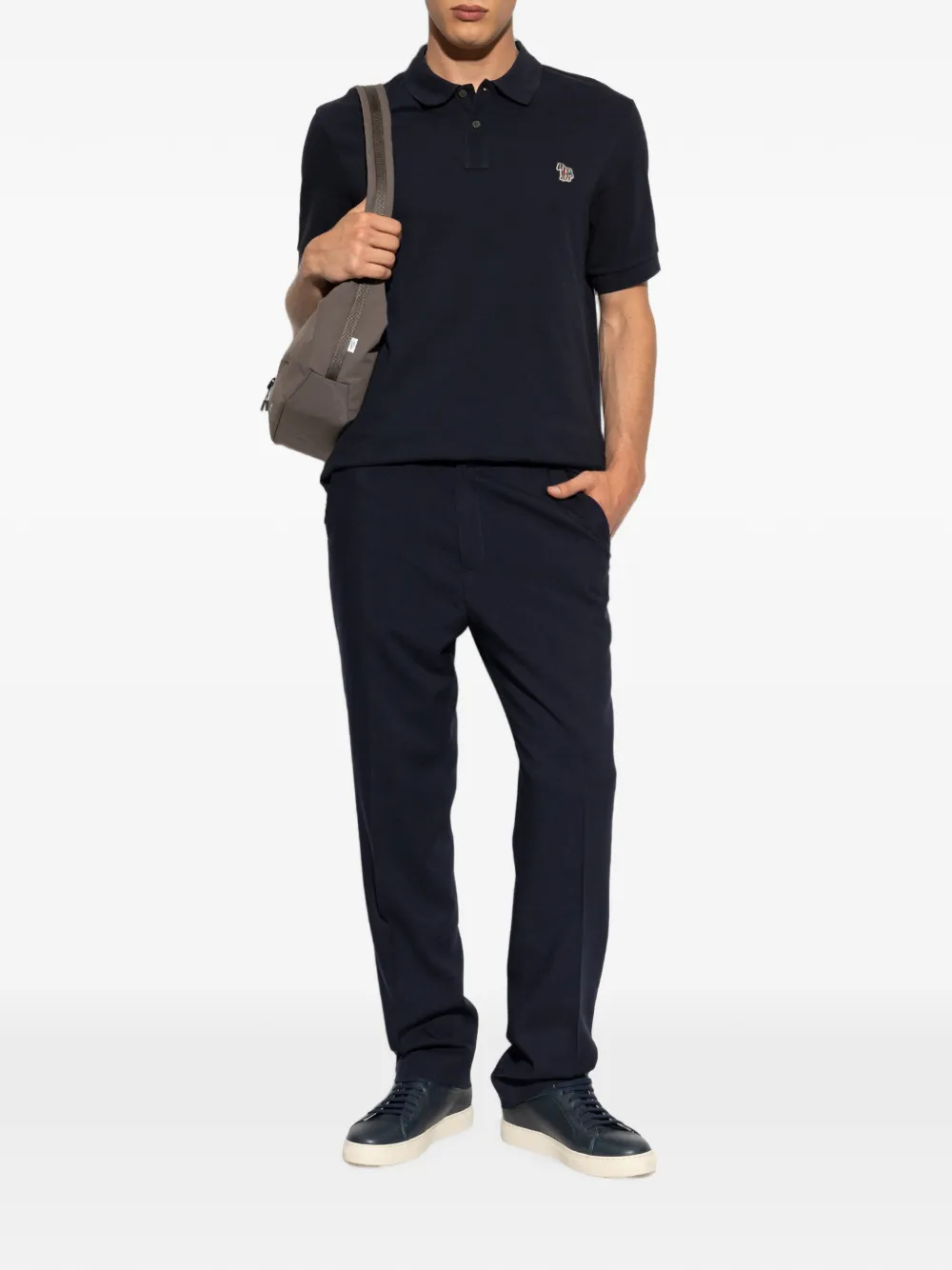 PS Paul Smith Poloshirt met zebrapatch Blauw