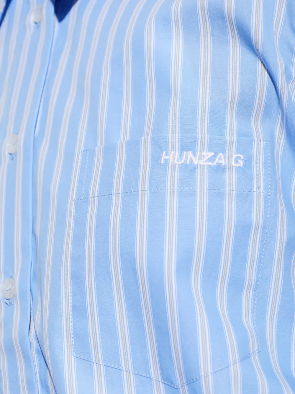 Hunza G Essential gestreepte blouse Blauw