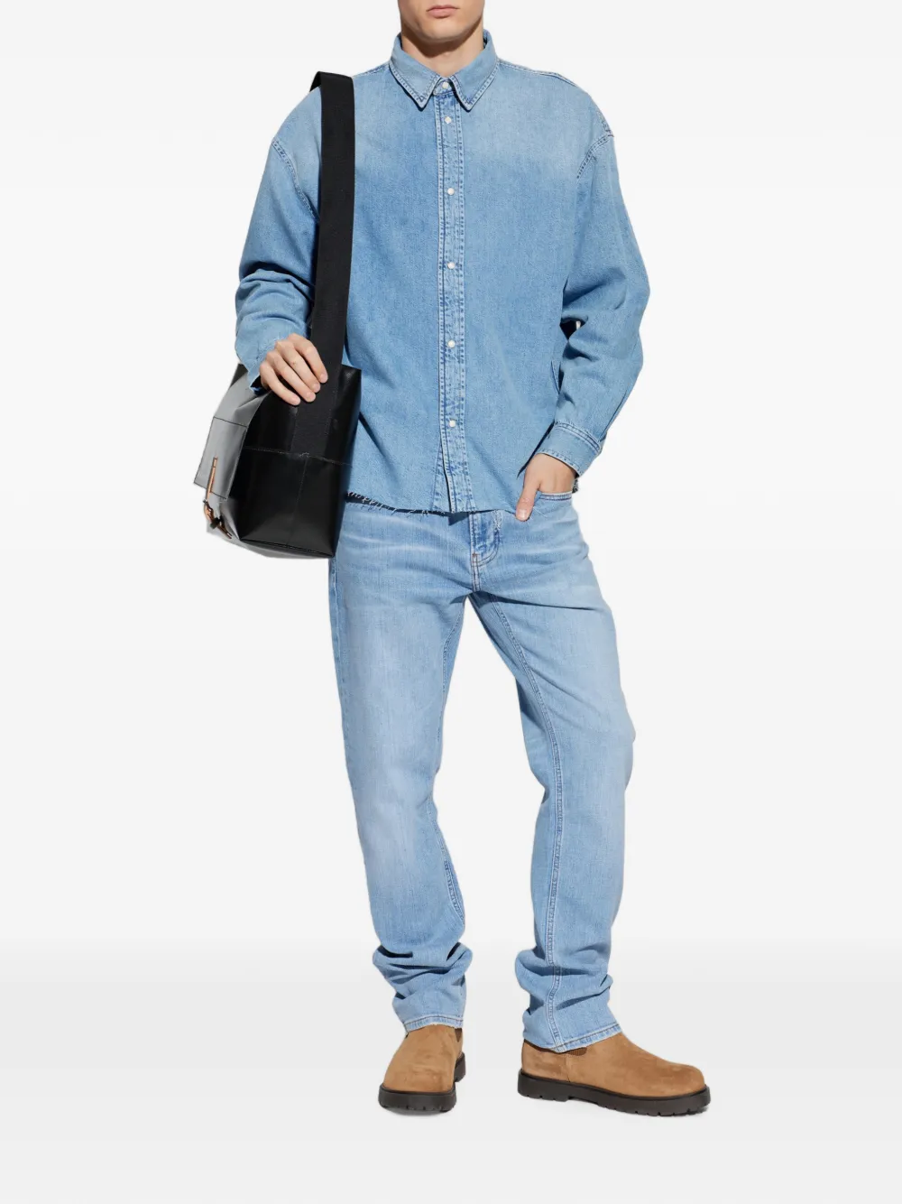 FRAME Modern straight jeans Blauw