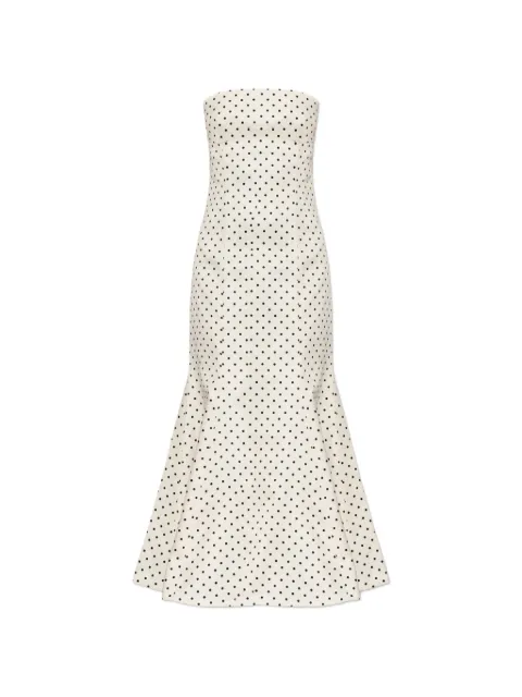 ROTATE BIRGER CHRISTENSEN vestido midi con diseño strapless