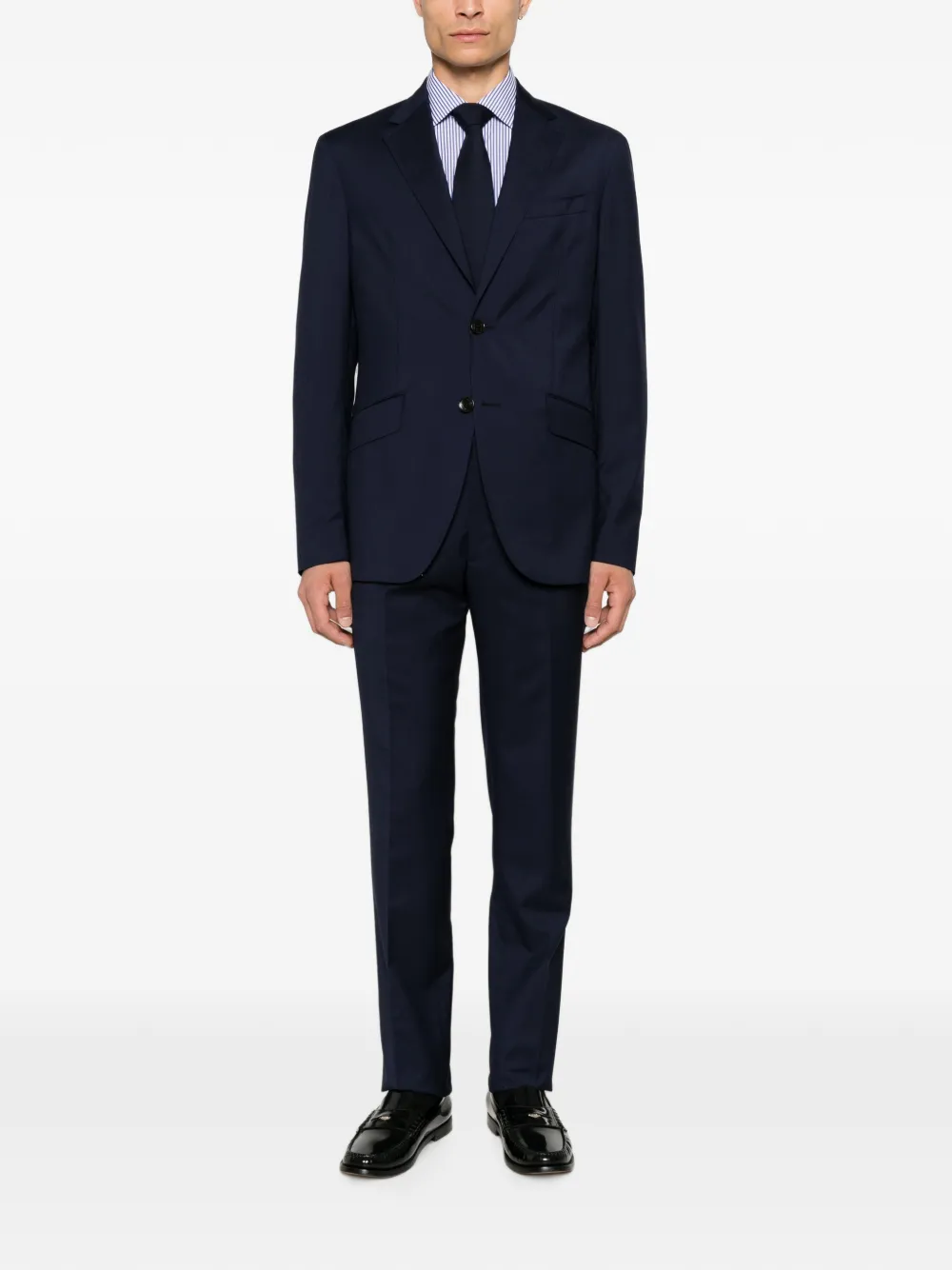 ETRO Overhemd met geborduurd logo en verticale streep Wit