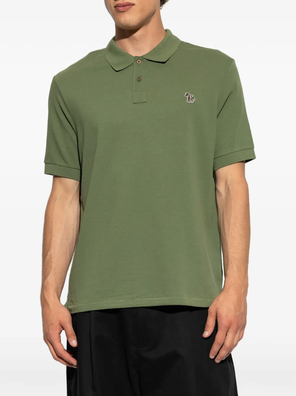 PS Paul Smith Poloshirt met zebrapatch Groen