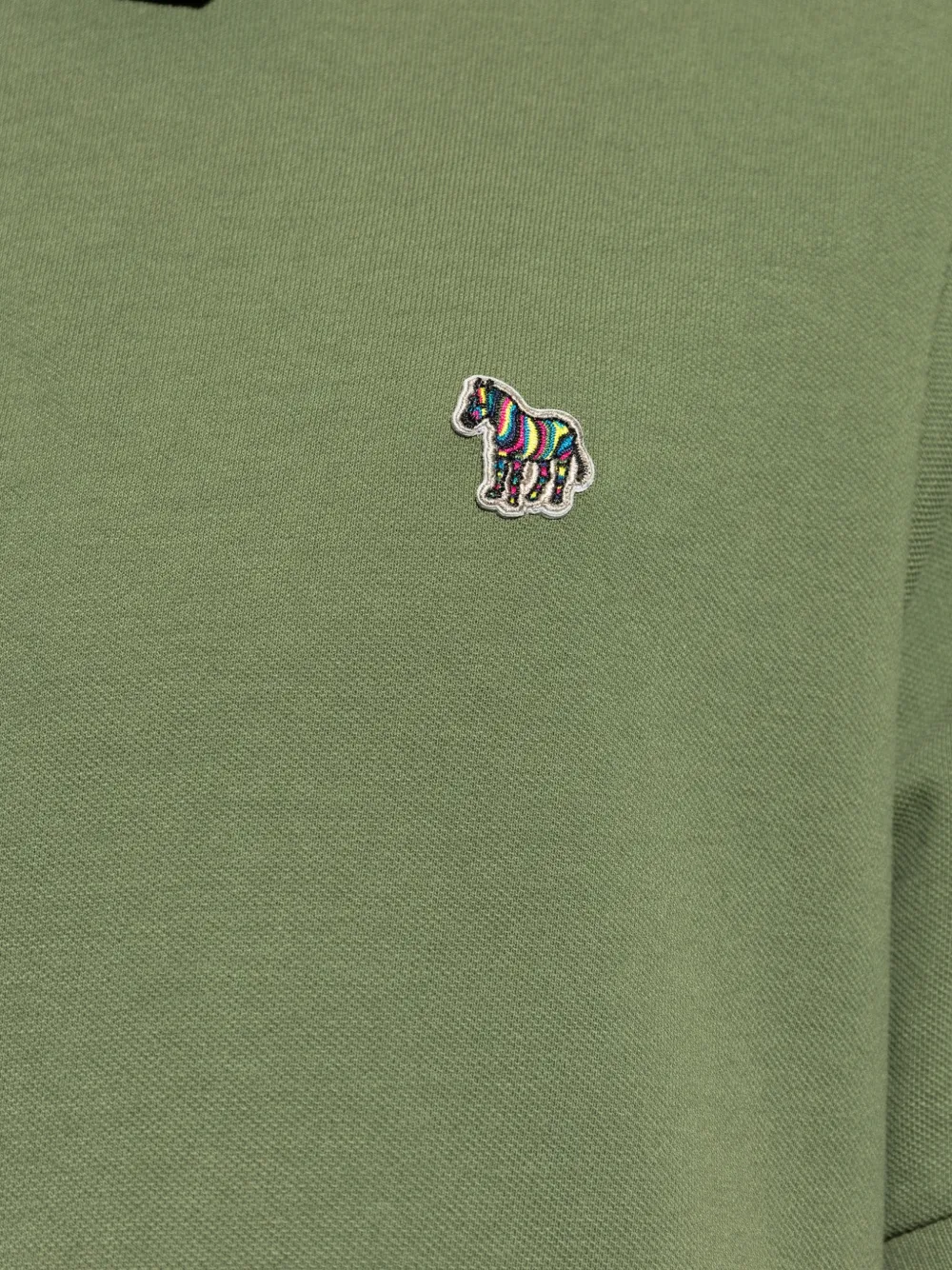 PS Paul Smith Poloshirt met zebrapatch Groen