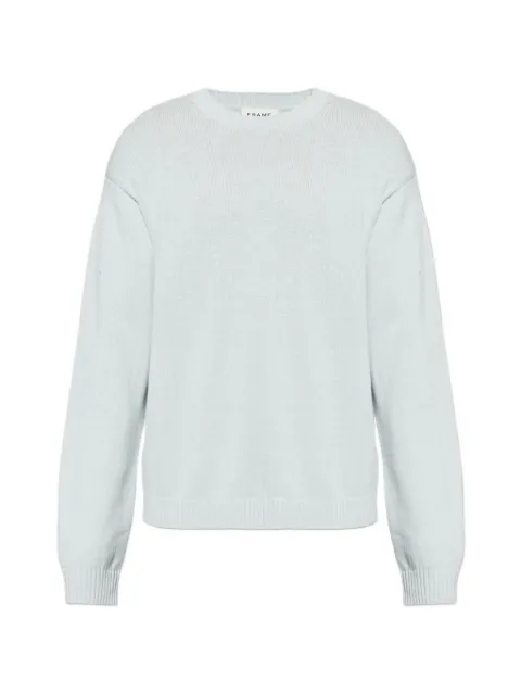FRAME crew-neck ribbed-trim sweater