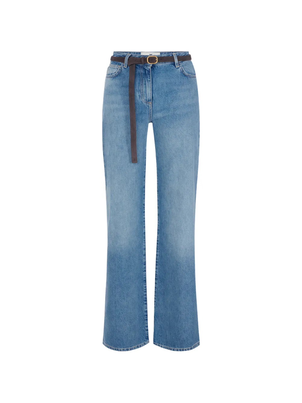 Elisabetta Franchi belted wide-leg jeans - Blu