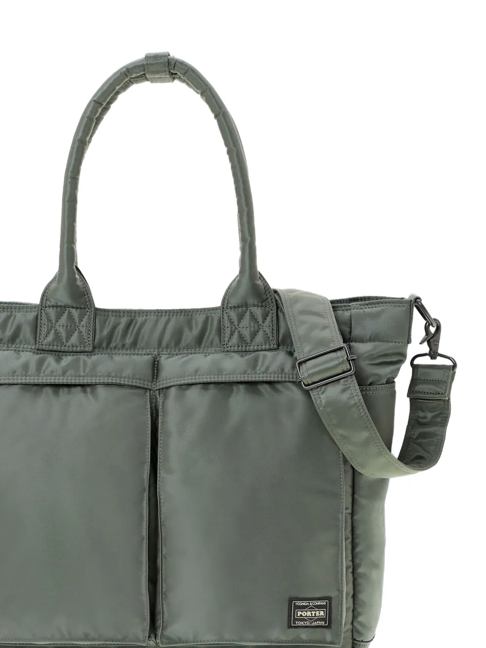 Porter-Yoshida & Co. Tanker shopper met logopatch Groen