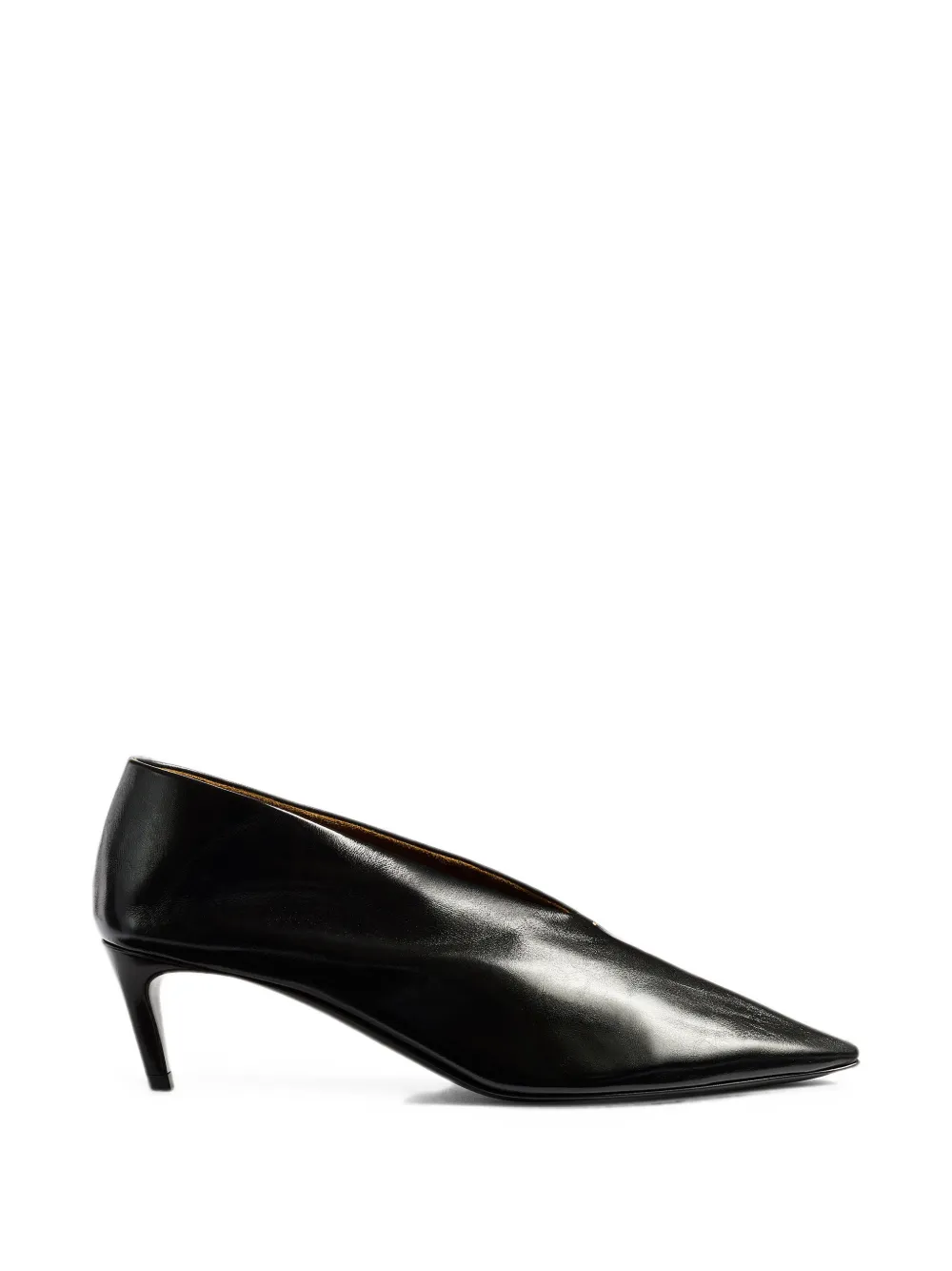 KHAITE pleated pointed-toe pumps Zwart