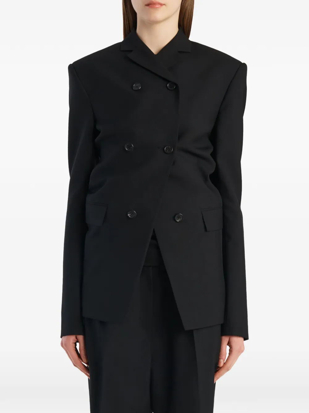  Khaite Double-breasted Jacket - Negro 