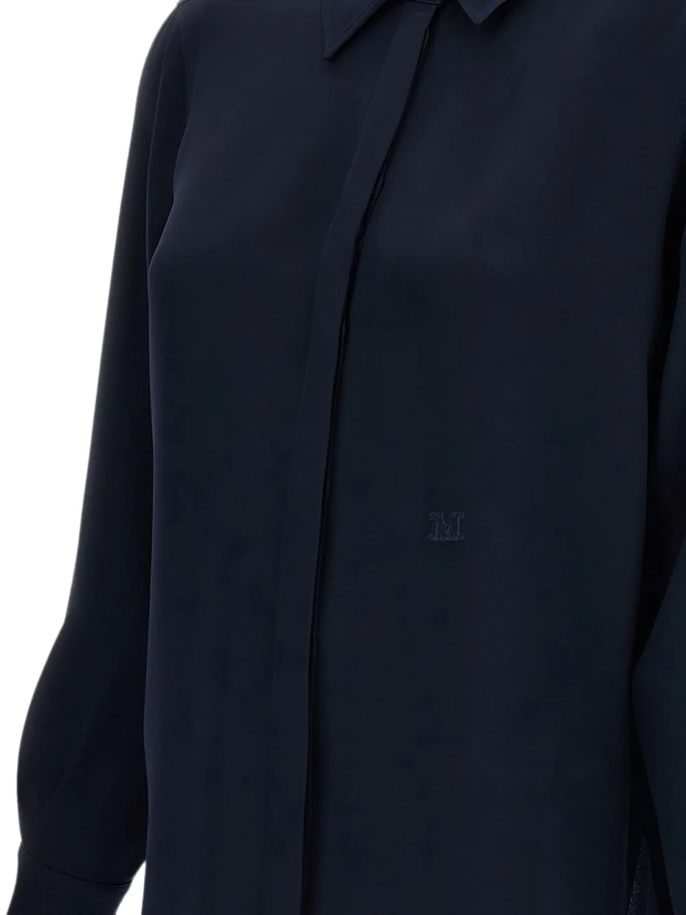 Max Mara Overhemd met geborduurd logo Blauw