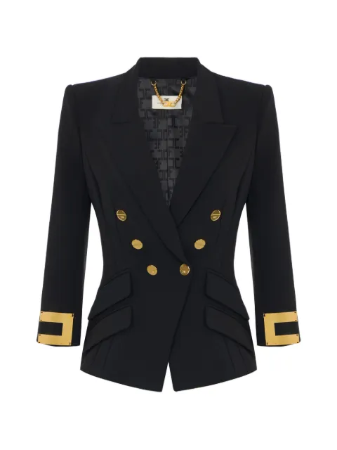 Elisabetta Franchi double-breasted logo-cuff jacket