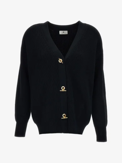 Elisabetta Franchi toggle-fastening ribbed-knit cardigan