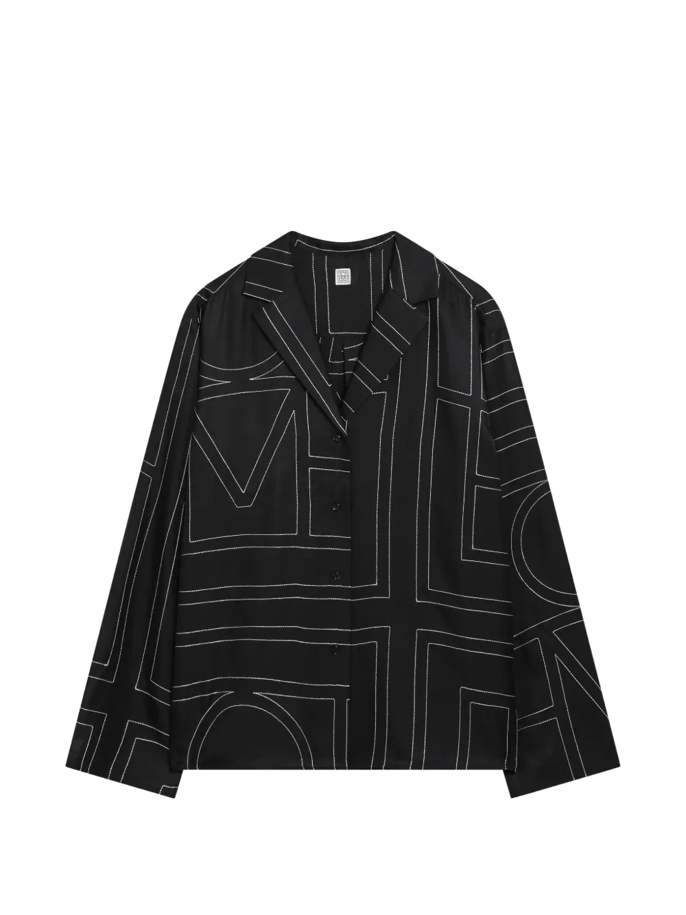 Totême Monogram Silk Pajama Top In Multi