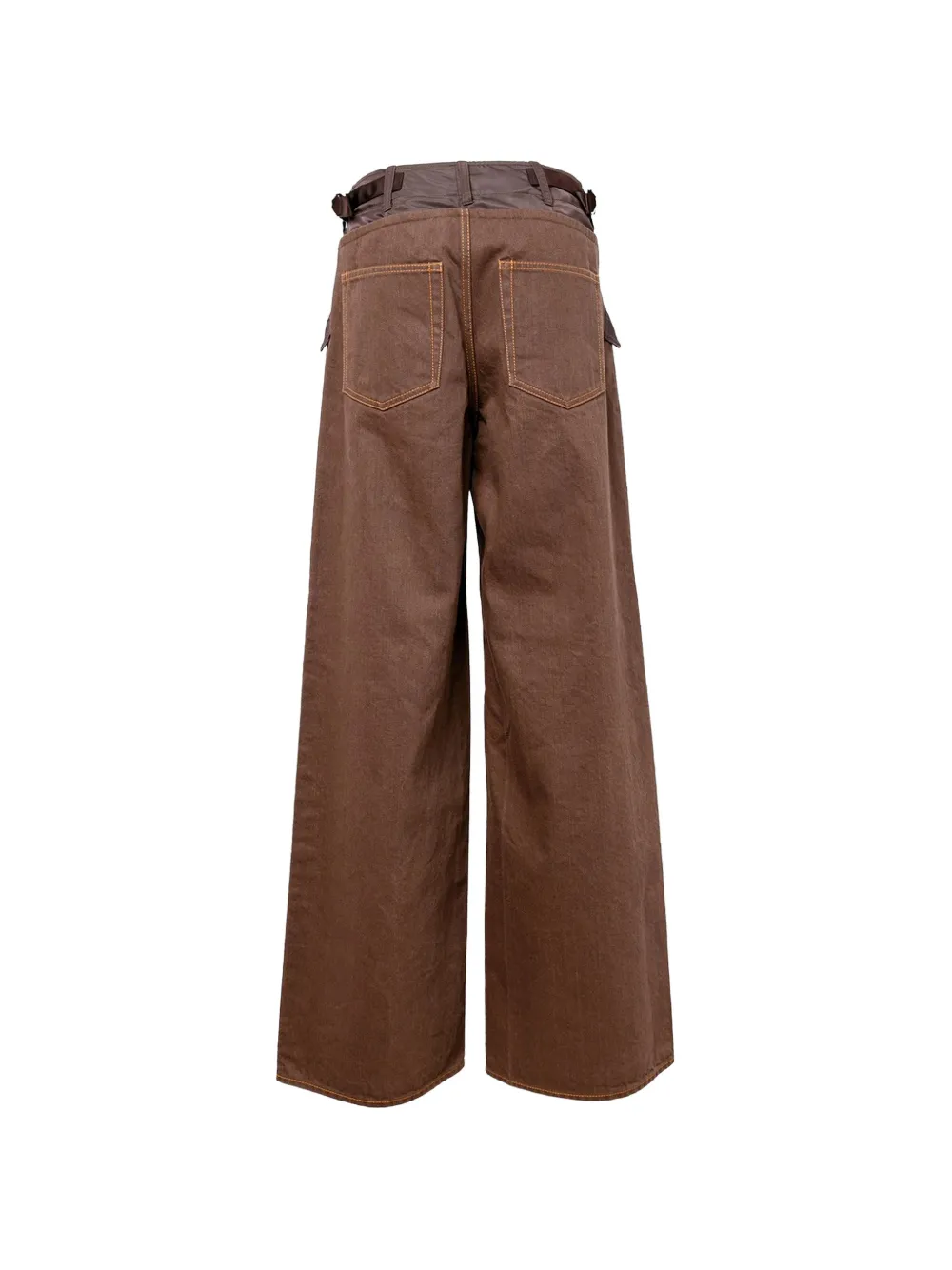  Sacai Contrast-panel Jeans - Marrón 