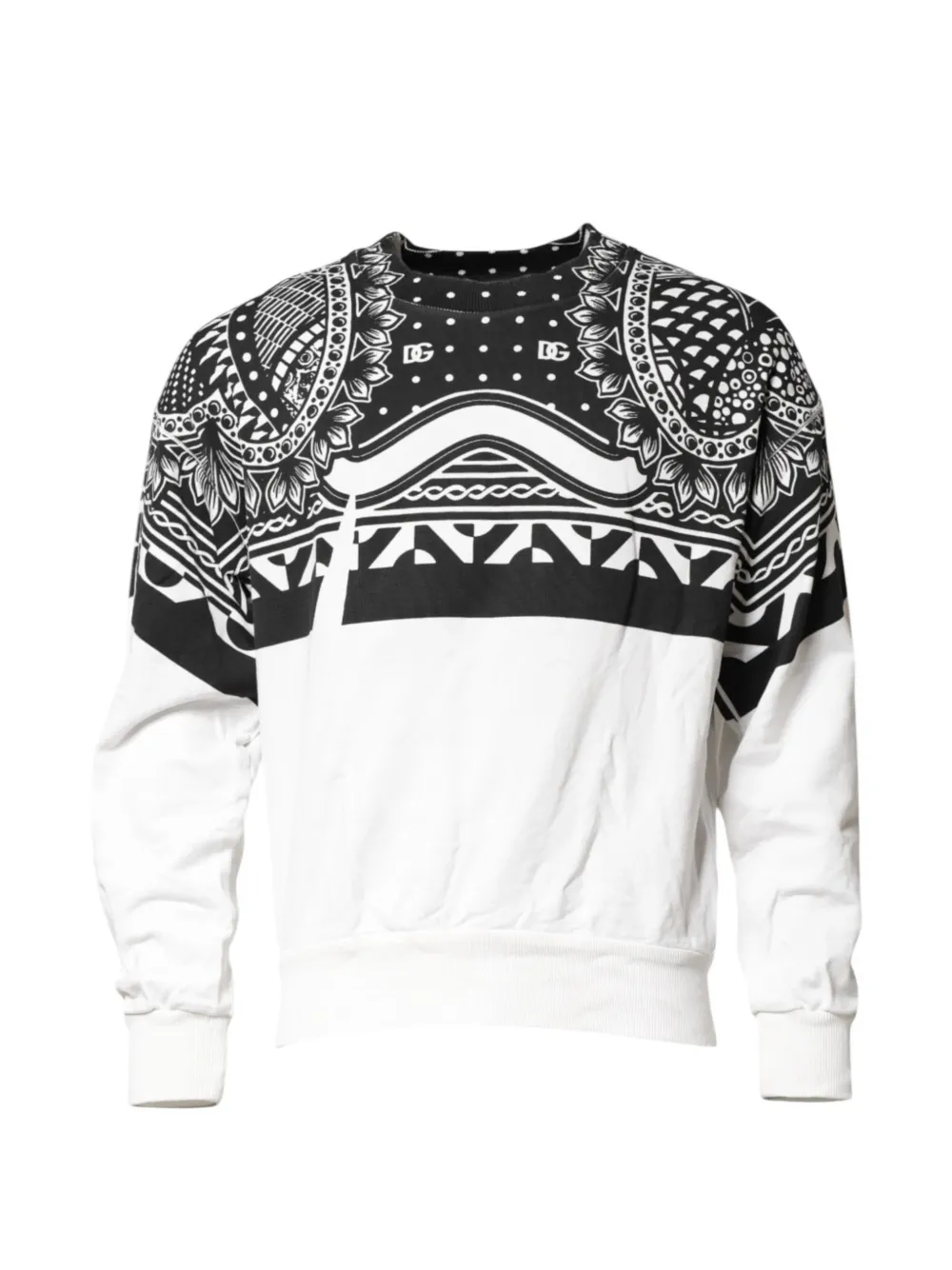 Dolce & Gabbana Sweatshirt mit Bandana-Print - Weiß