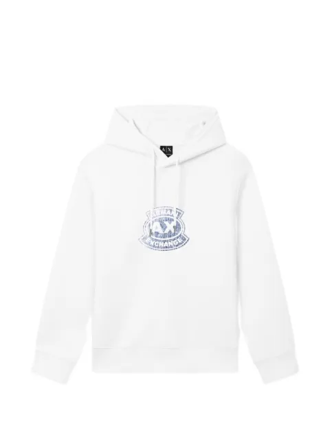 Armani Exchange logo-print hoodie