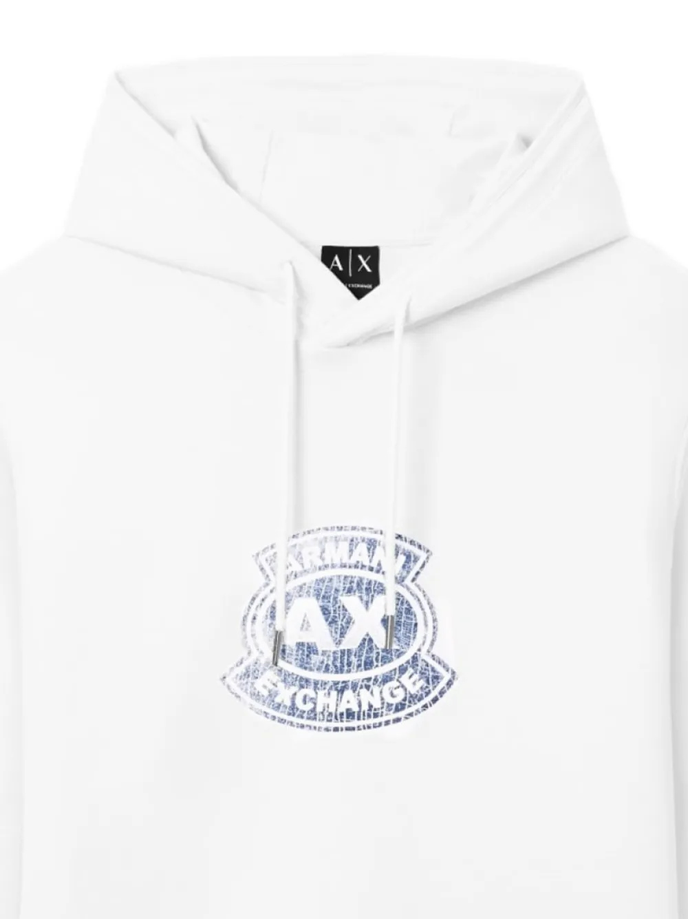 Armani Exchange Hoodie met logoprint Wit