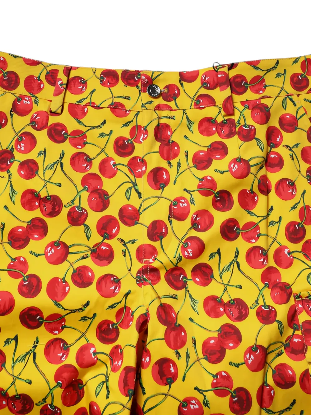 Dolce & Gabbana cargo shorts met kersenprint Geel