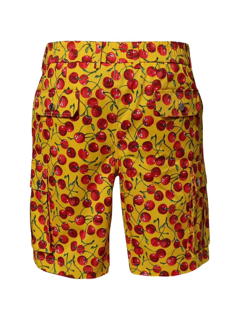 Dolce & Gabbana cargo shorts met kersenprint Geel