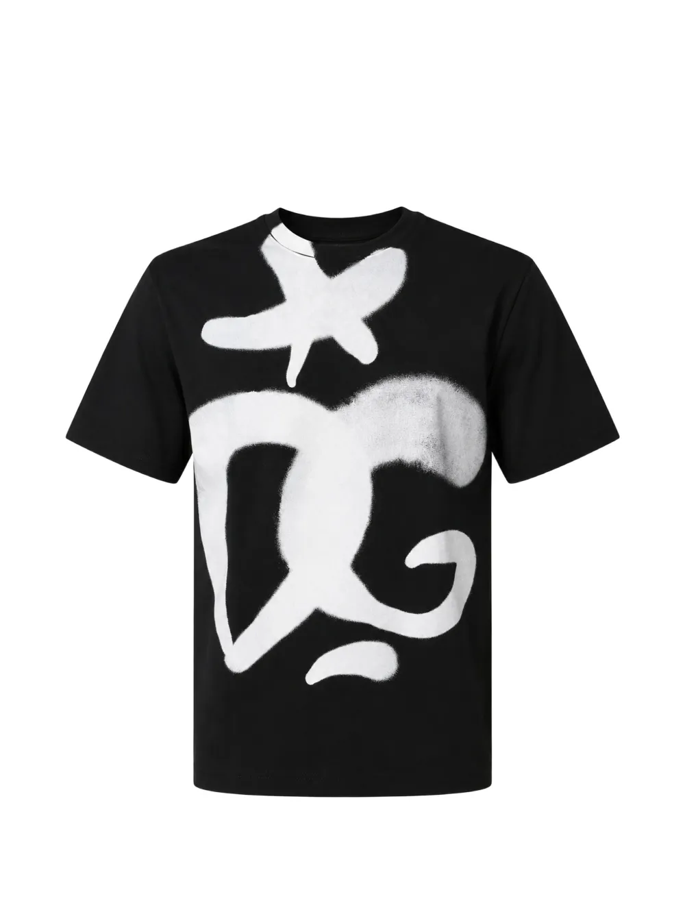 Dolce & Gabbana T-Shirt mit Graffiti-Logo-Print - Schwarz