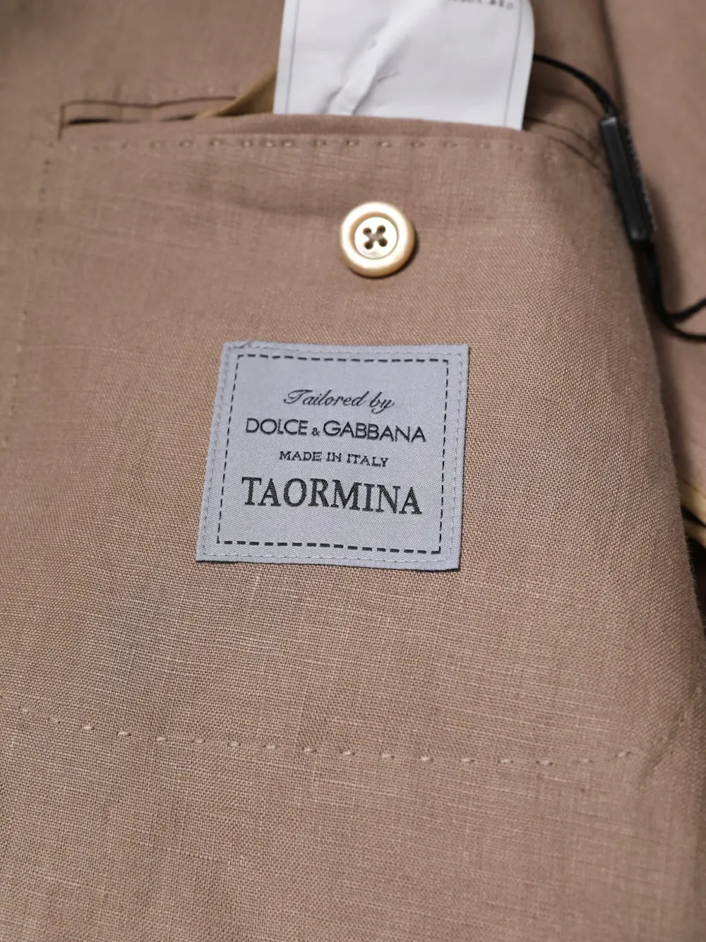 Dolce & Gabbana Taormina blazer met geborduurd logo Bruin