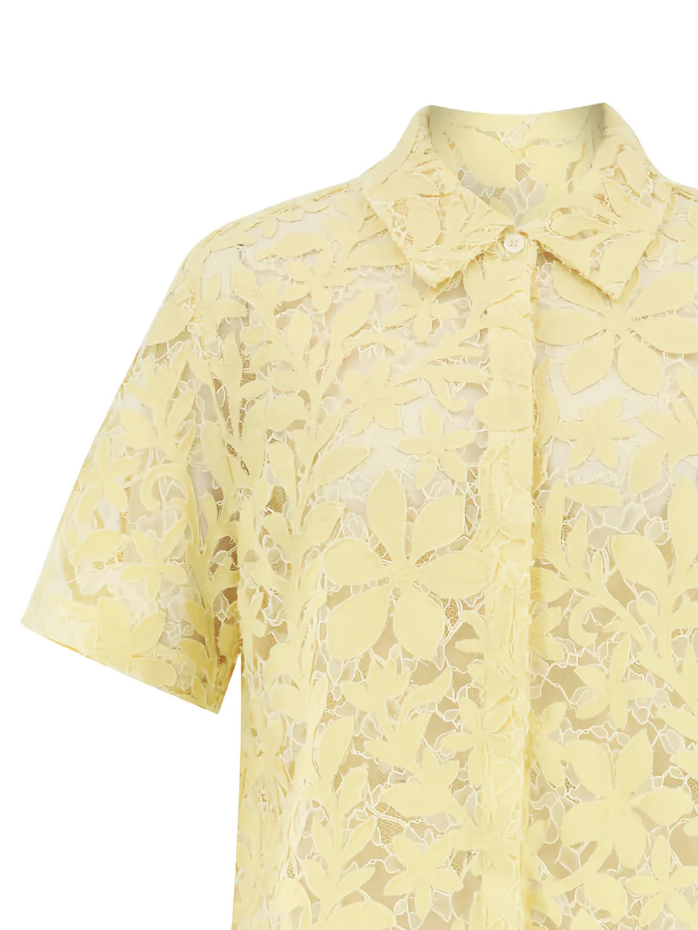 SIMKHAI Annaelle blouse met kant Geel