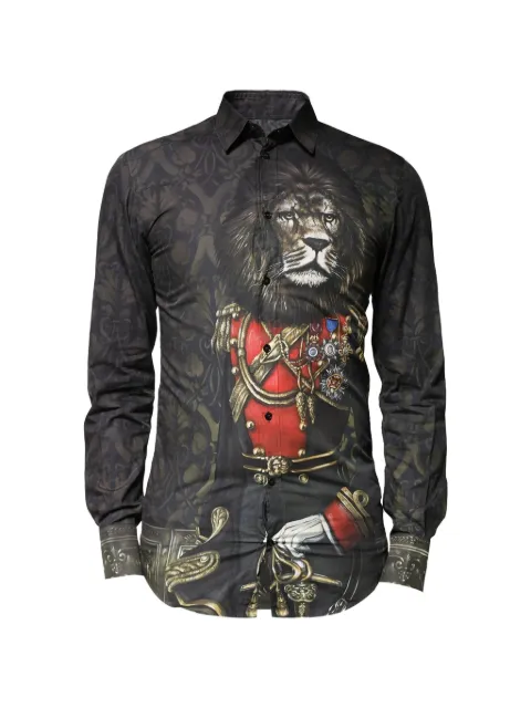 Dolce & Gabbana Gold lion-print shirt