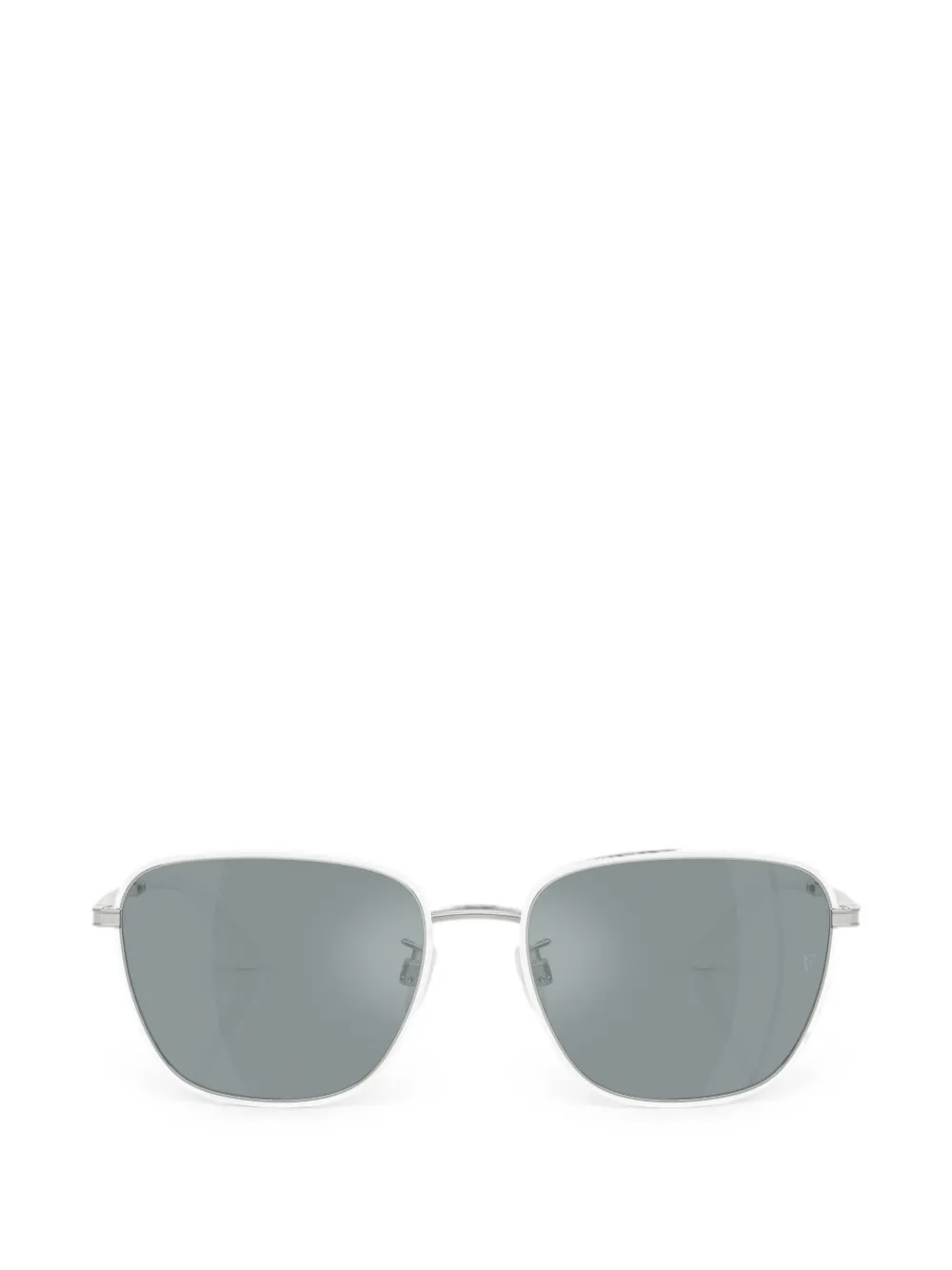 Oliver Peoples R-18 Sonnenbrille mit eckigem Gestell - Weiß