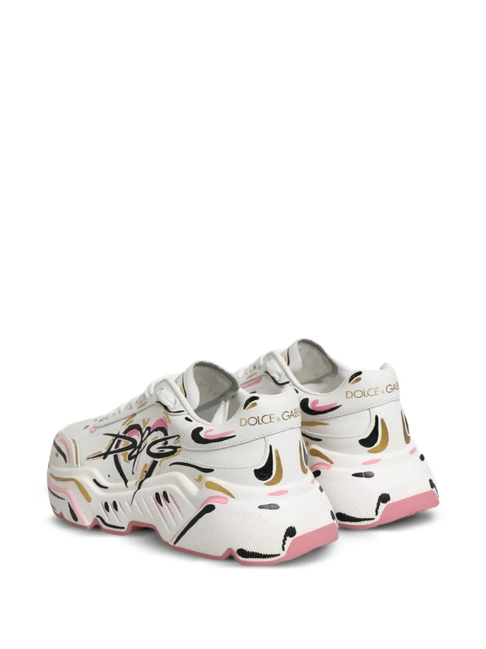 Dolce & Gabbana Handgeverfde Daymaster sneakers Wit