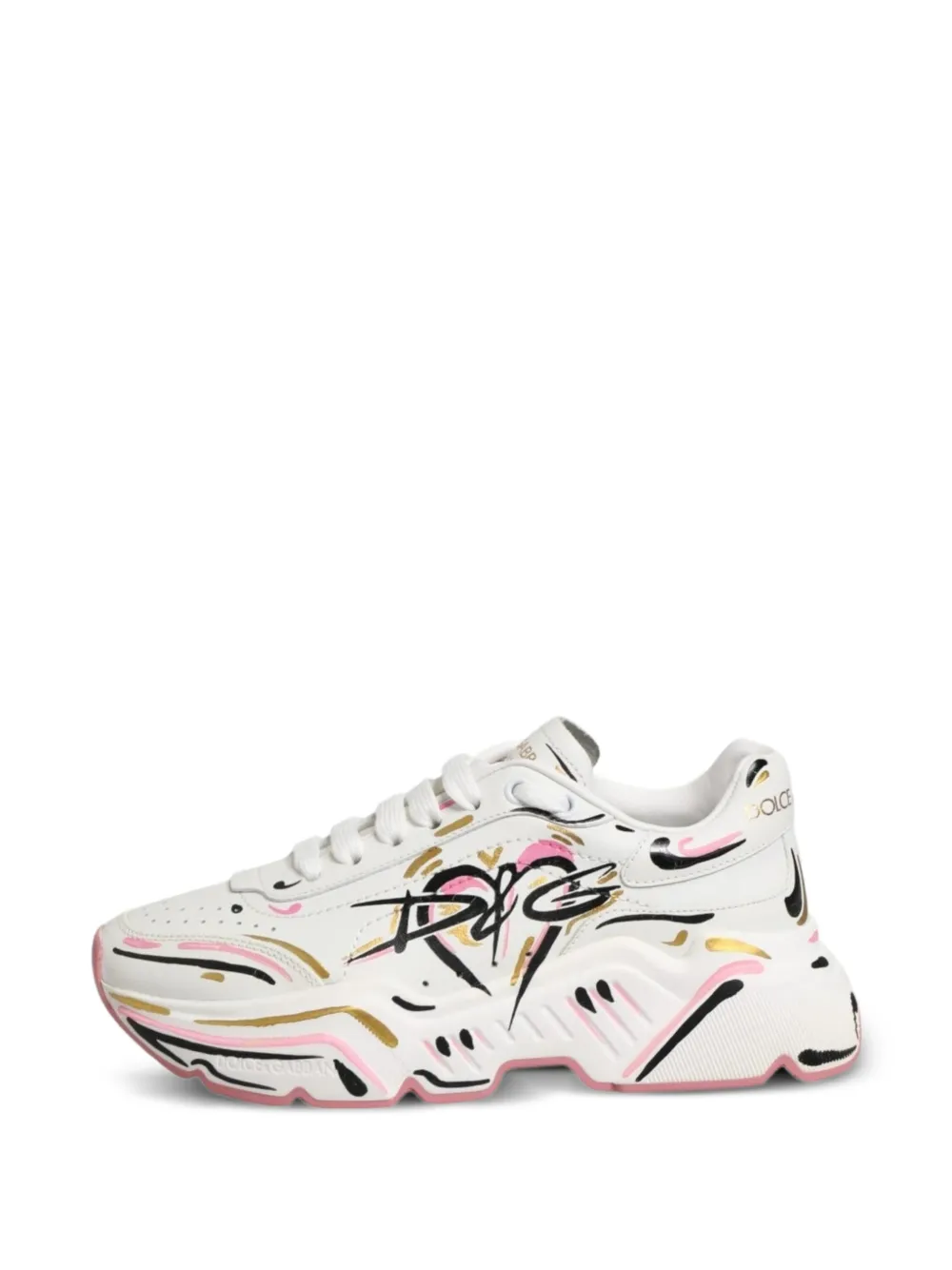 Dolce & Gabbana Handgeverfde Daymaster sneakers Wit