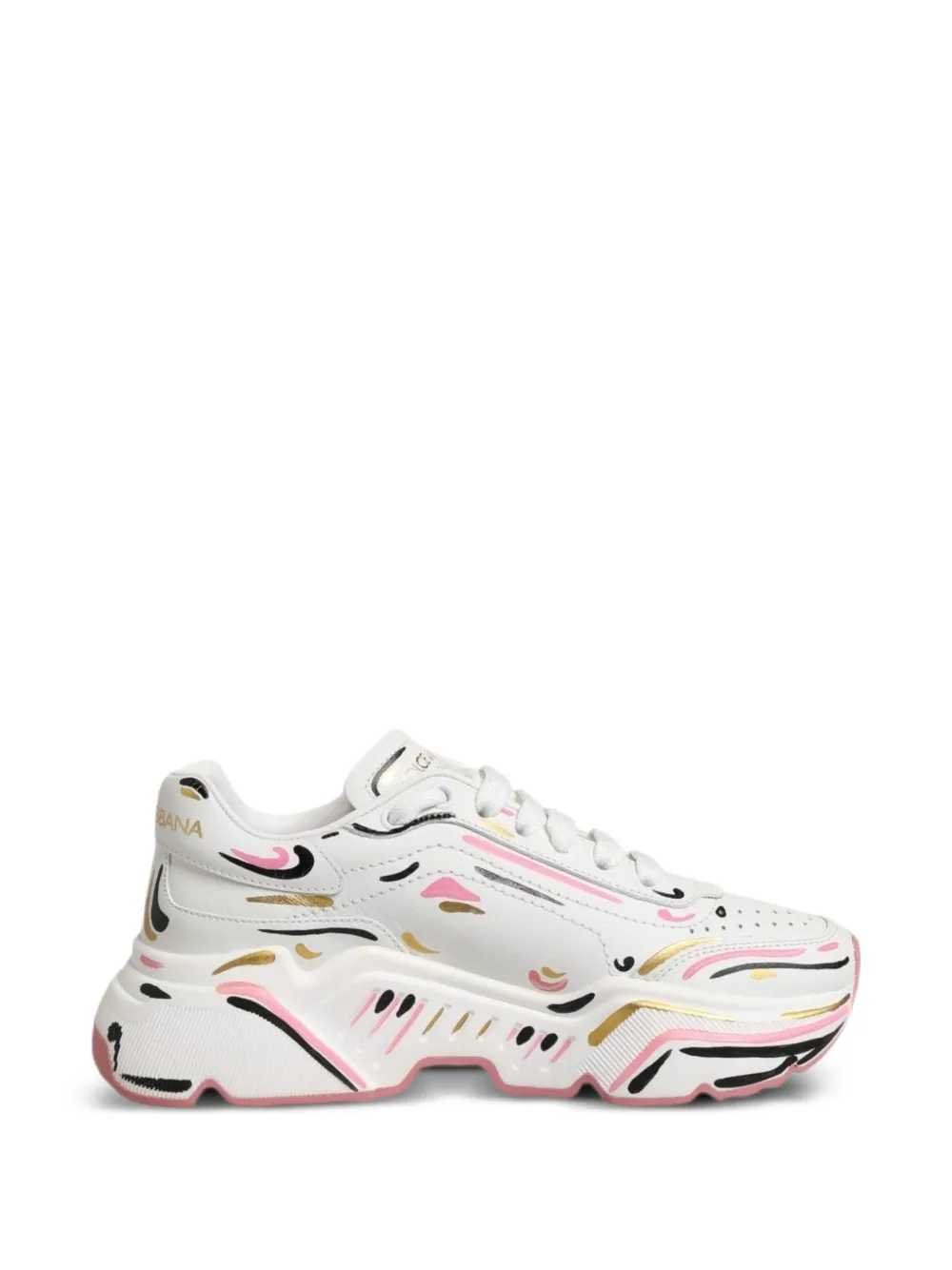 Dolce & Gabbana Handbemalte Daymaster Sneakers - Weiß
